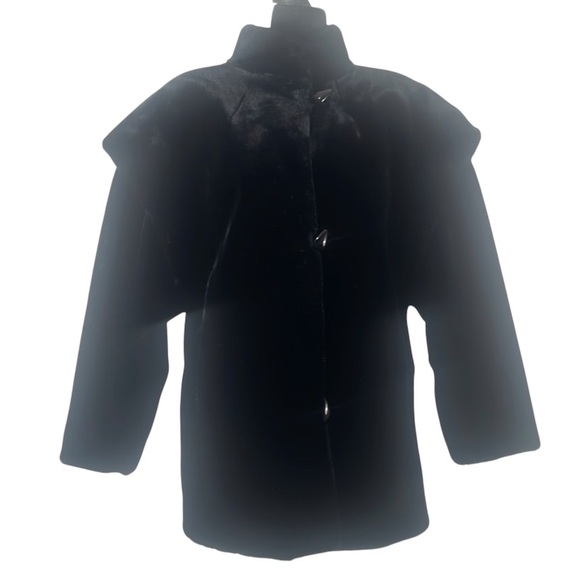 Vintage Sportowne Black Faux Fur Coat,Expressly for Dillards,size 6 - Picture 2 of 15
